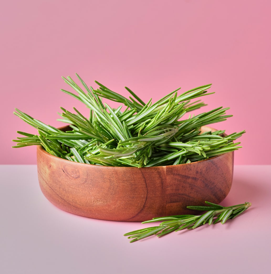 a bowl of rosemary